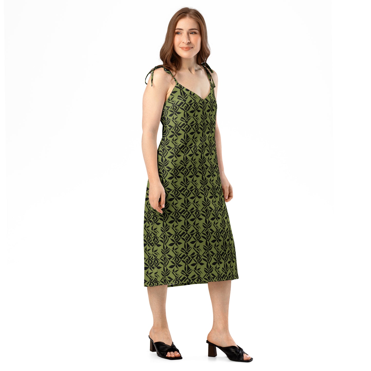 Vestido midi con tirantes ajustables