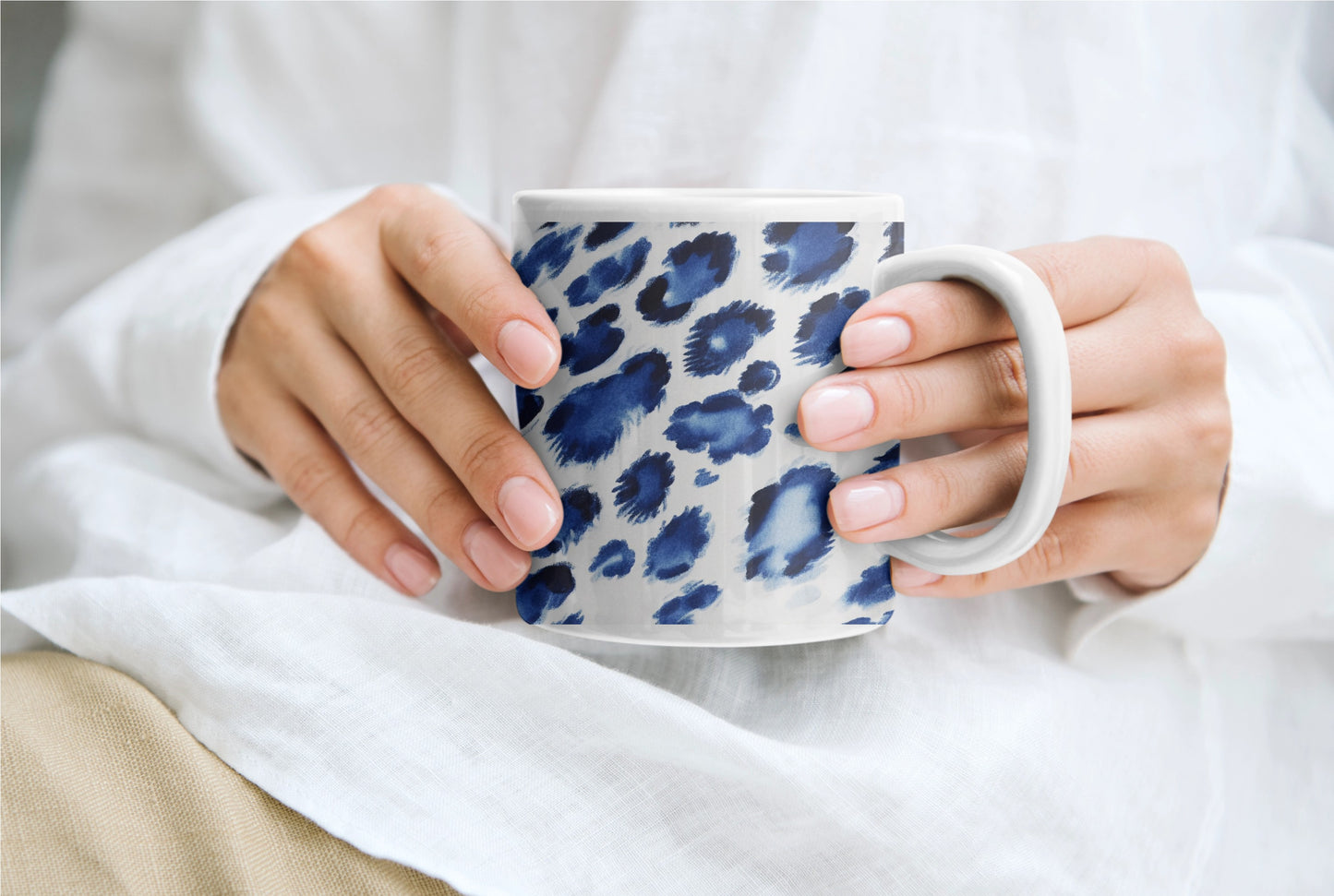 Taza Leopardo azul