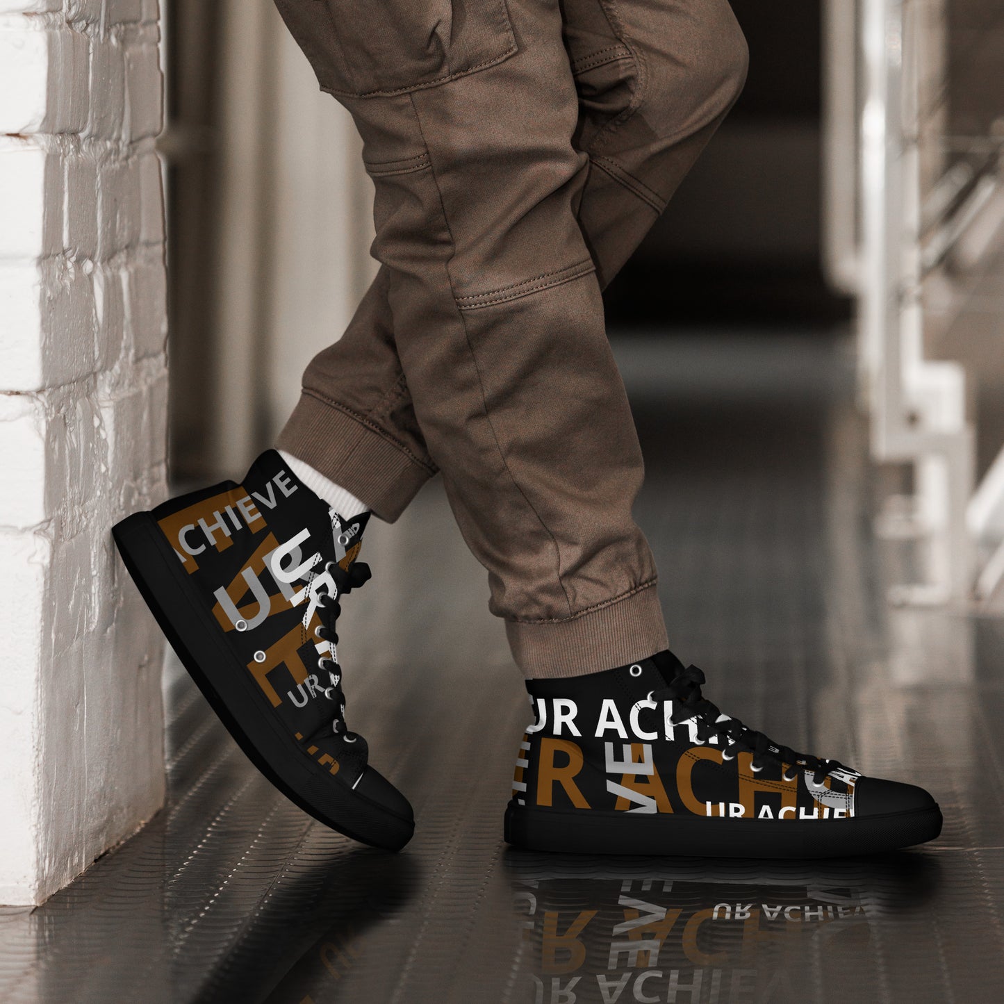 Zapatillas de lona de caña alta para hombre