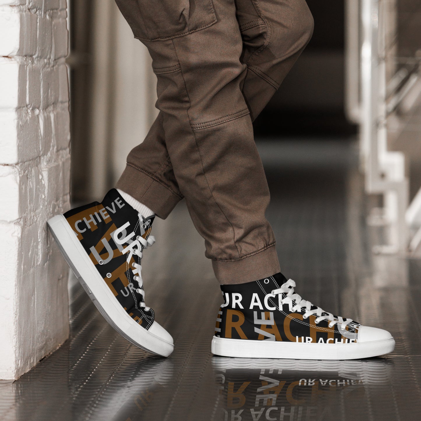 Zapatillas de lona de caña alta para hombre