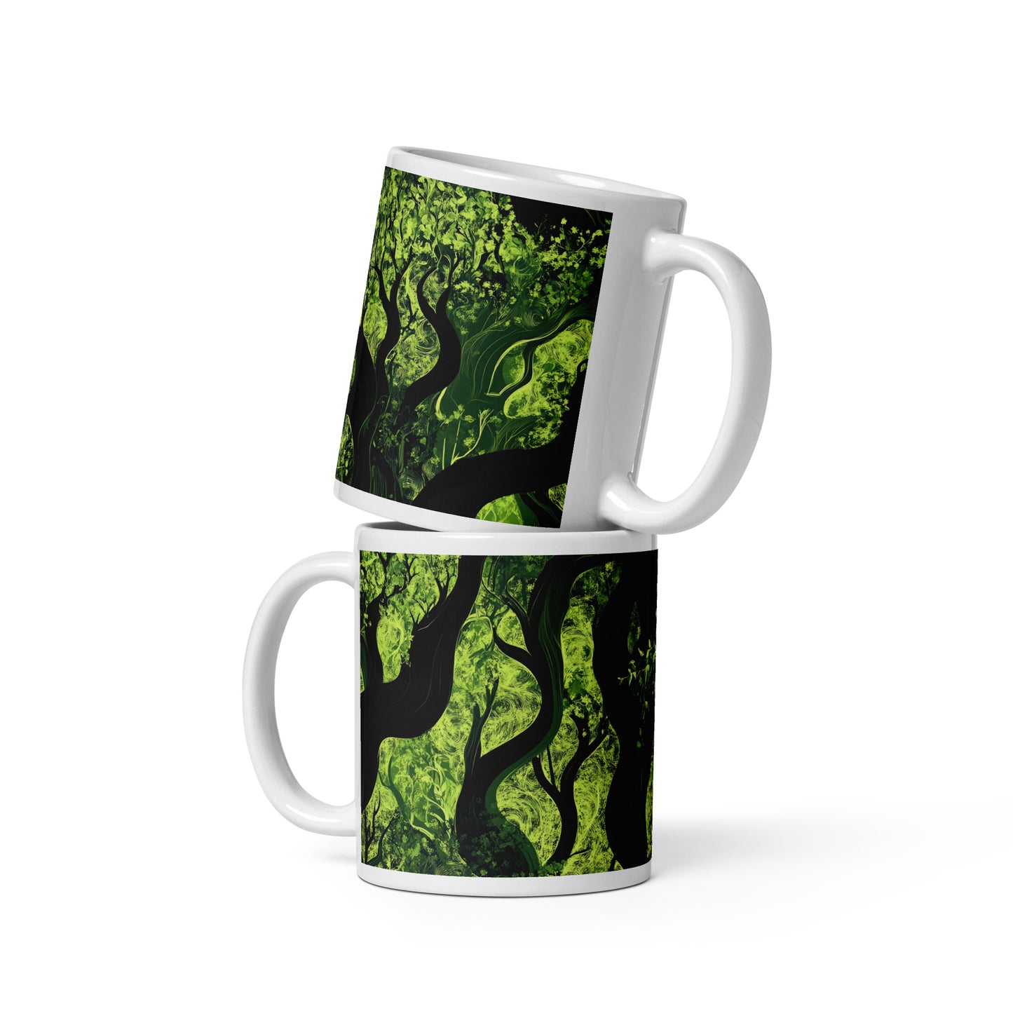 Taza blanca brillante
