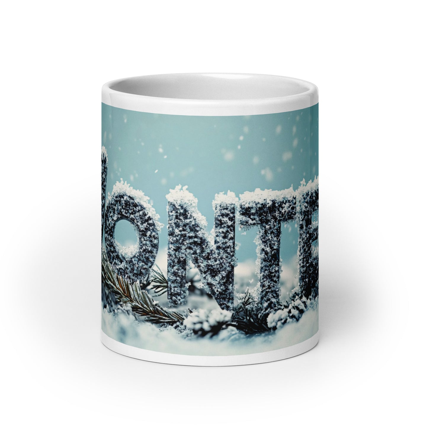 Taza blanca brillante
