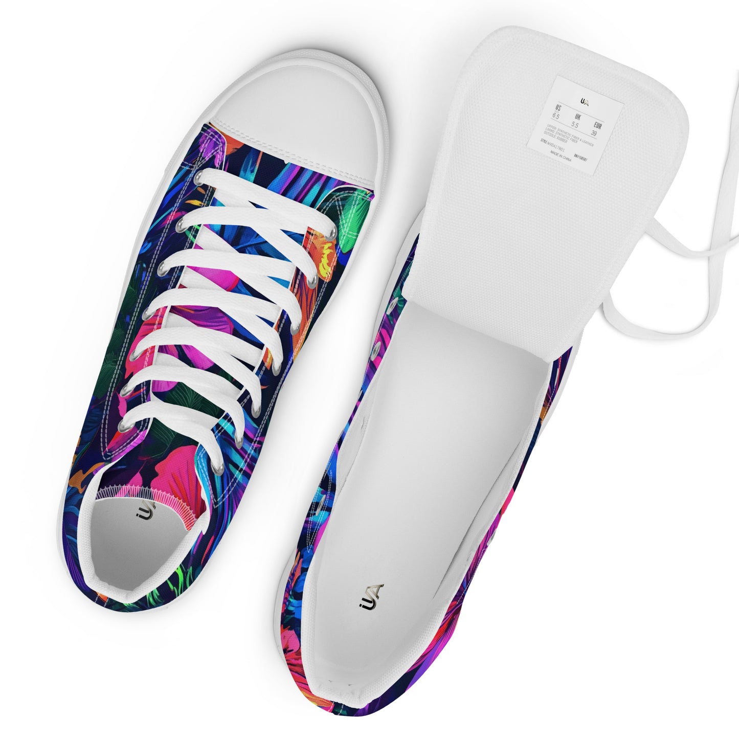 Zapatillas de lona de caña alta para mujer