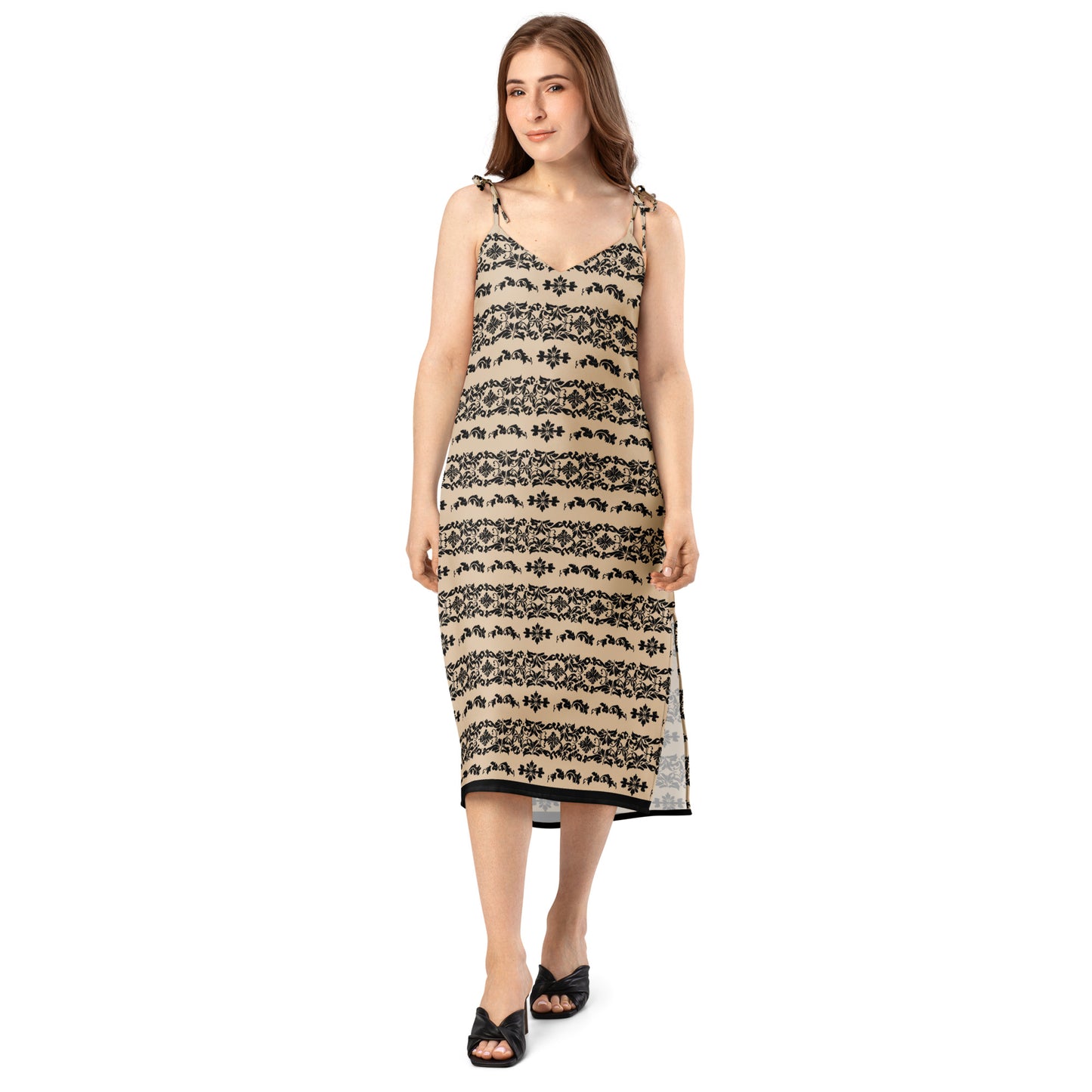 Vestido midi con tirantes ajustables