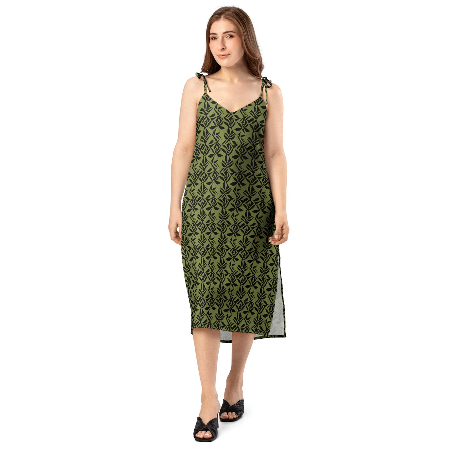 Vestido midi con tirantes ajustables