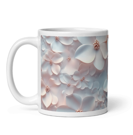 Taza blanca brillante