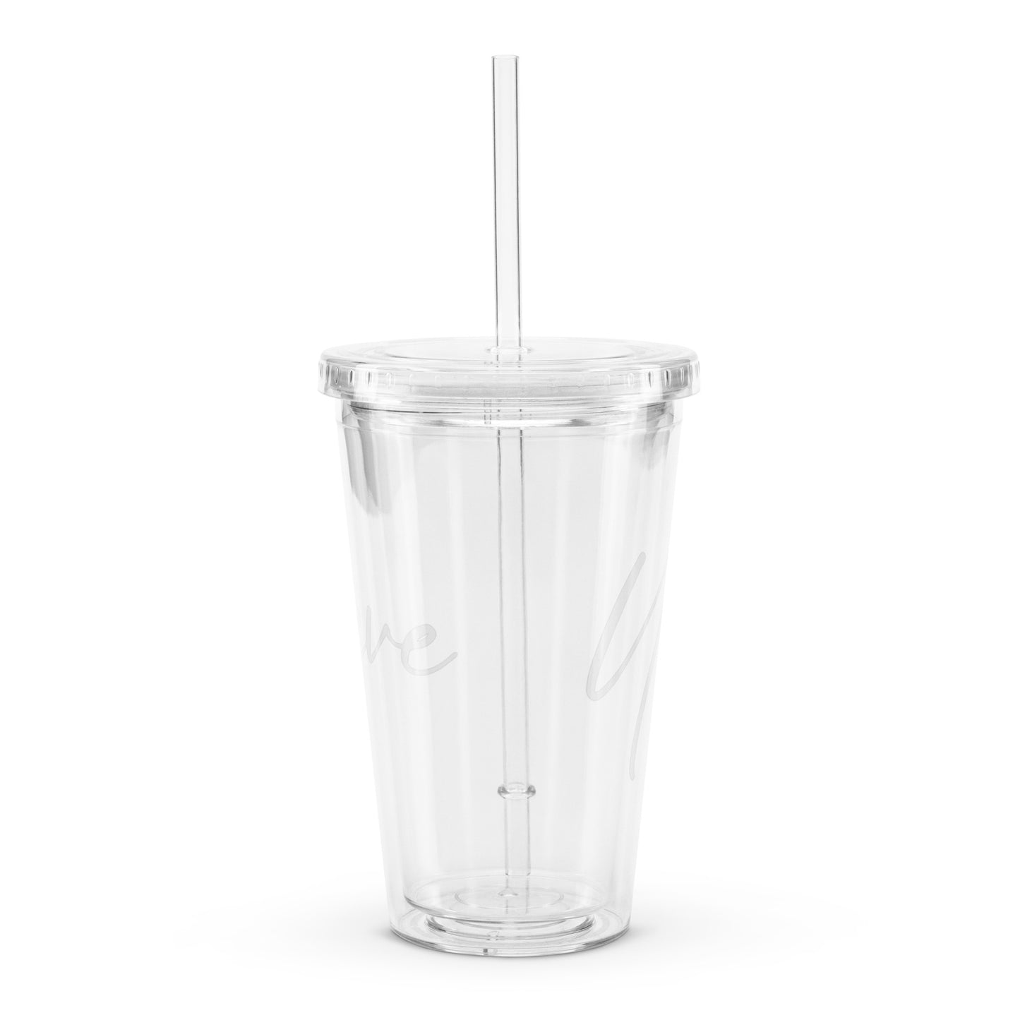 Vaso de plástico transparente