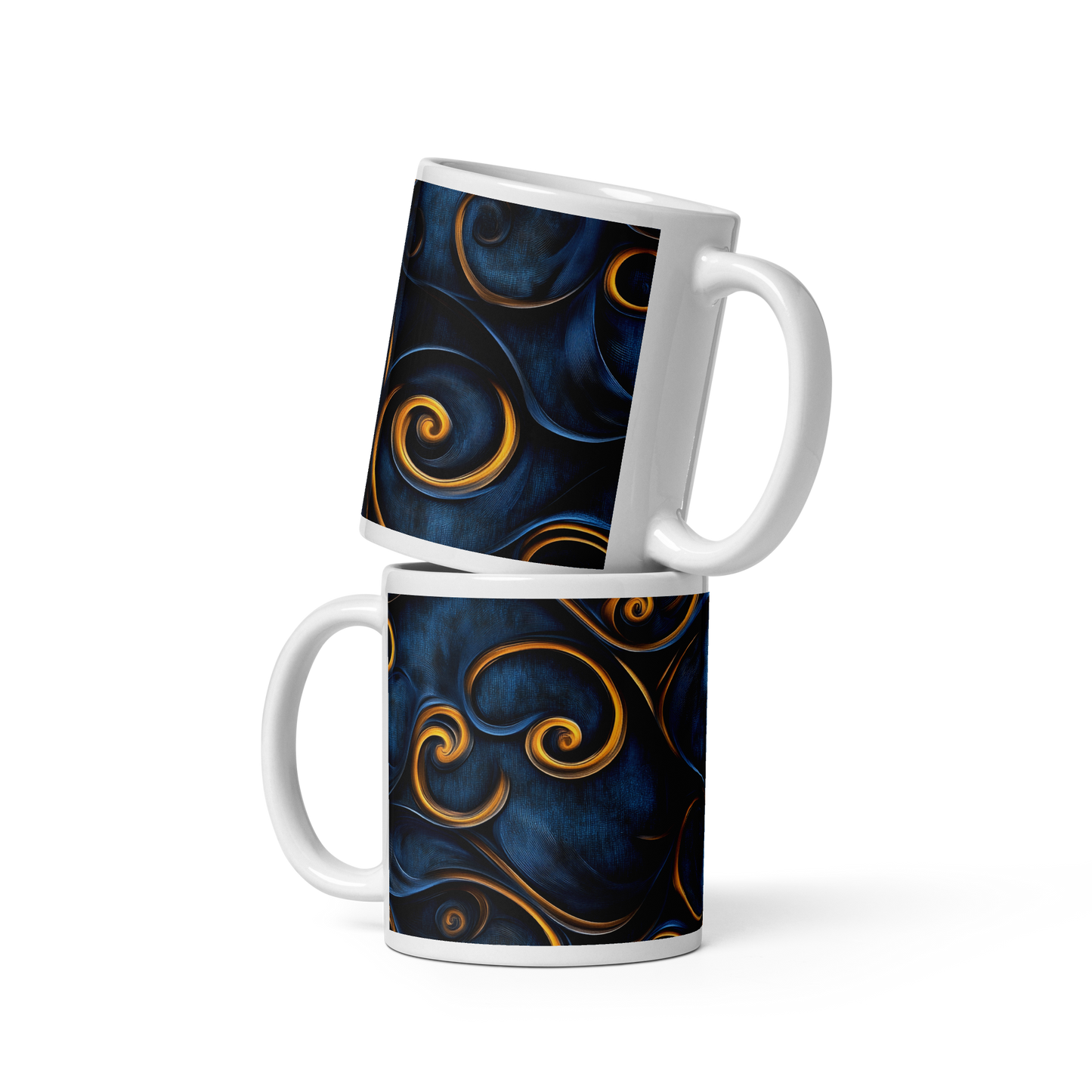 Taza blanca brillante