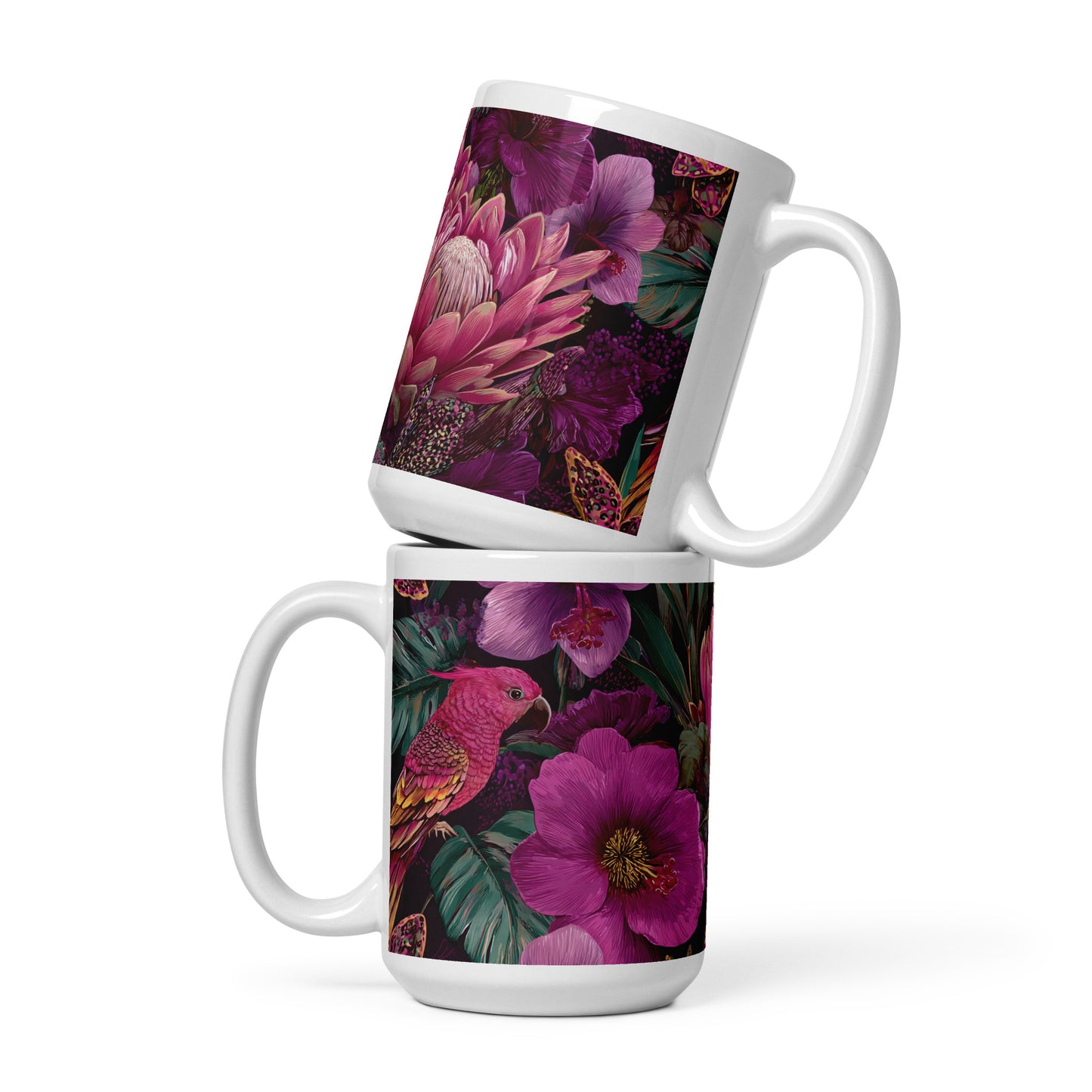 Taza blanca brillante