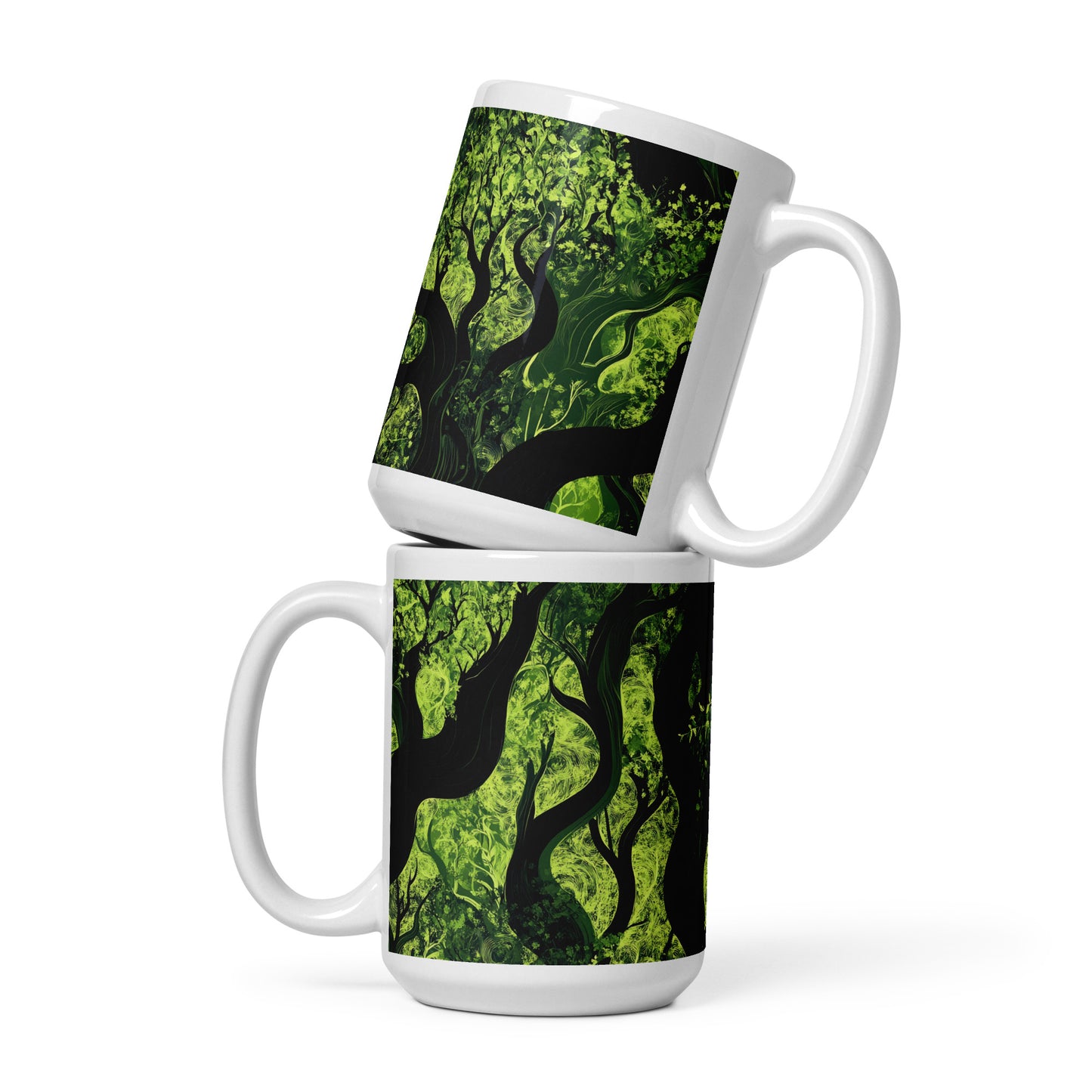 Taza blanca brillante