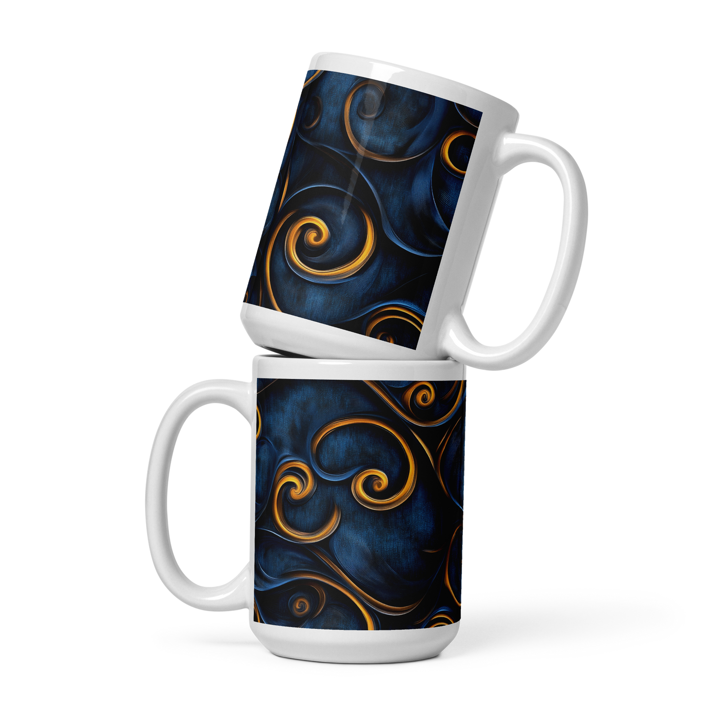 Taza blanca brillante
