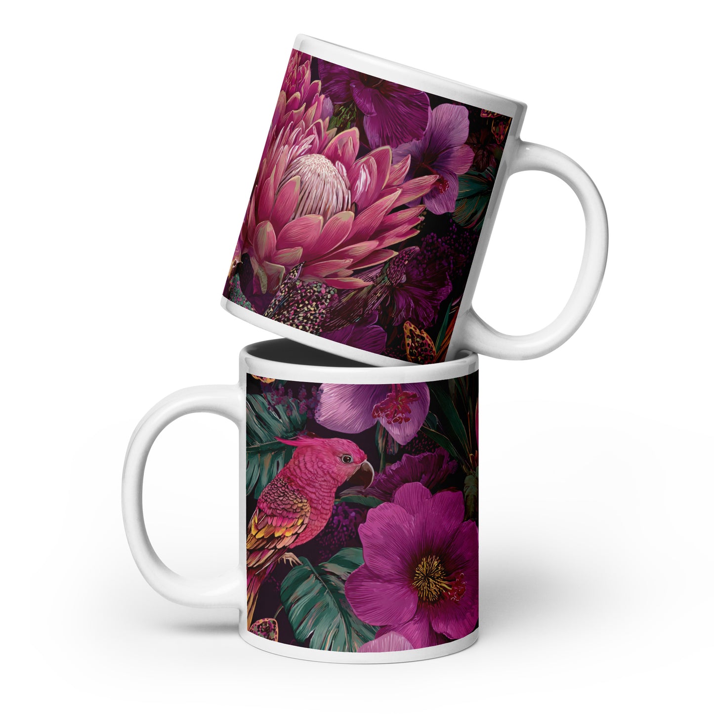 Taza blanca brillante