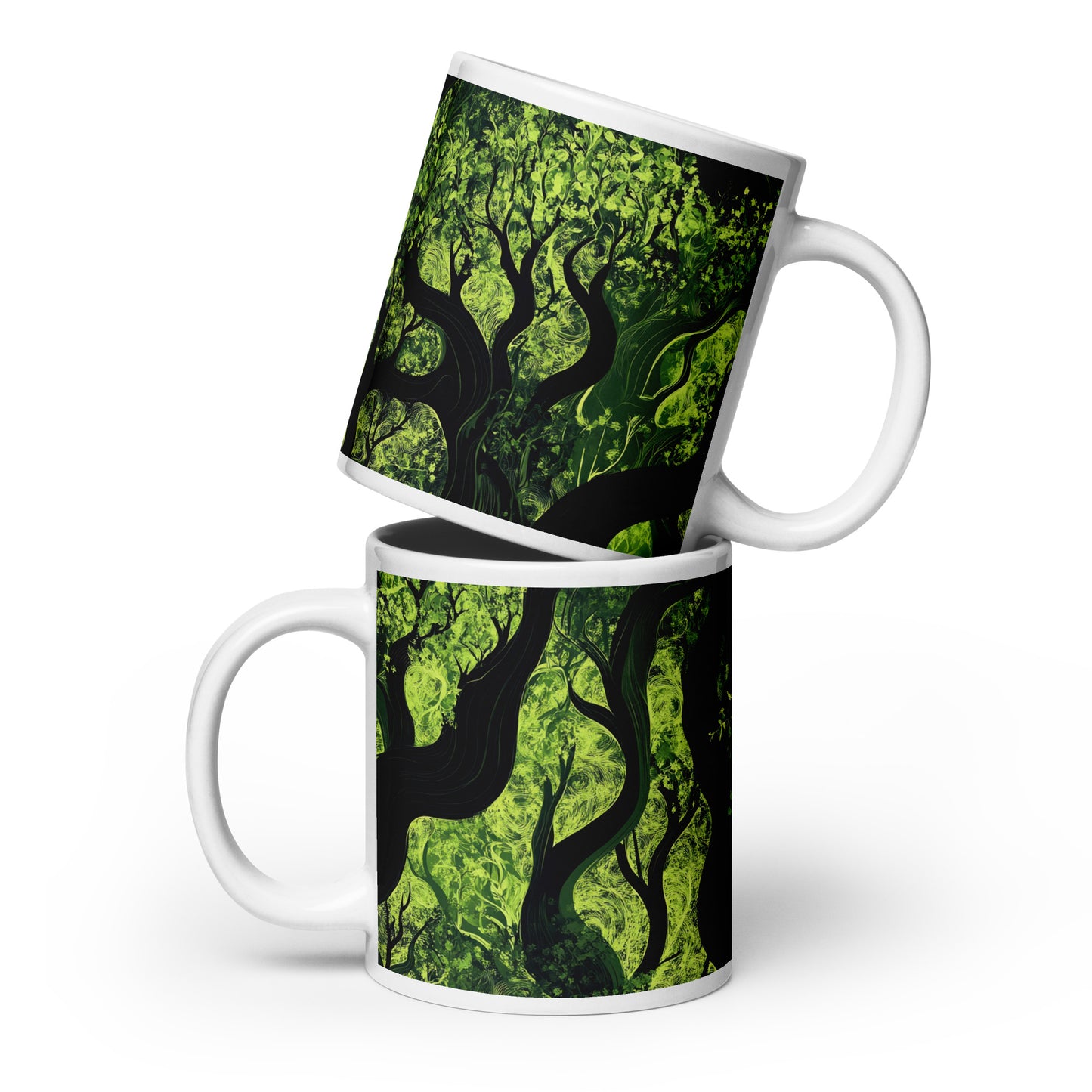 Taza blanca brillante