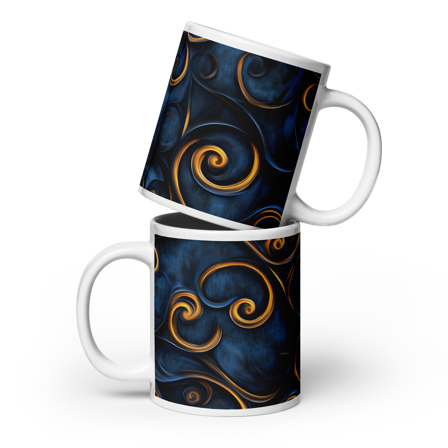 Taza blanca brillante