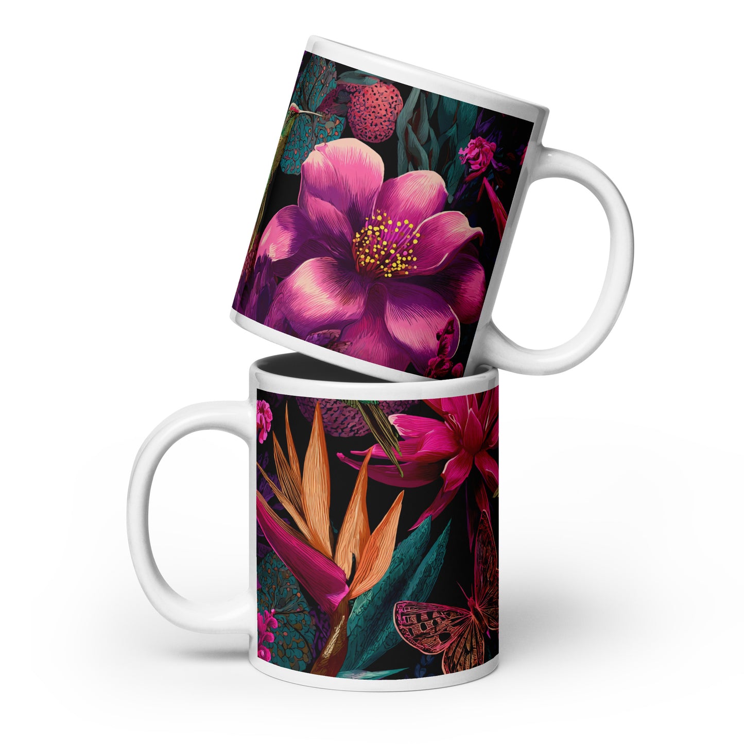 Taza blanca brillante